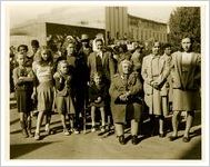 Photograph of crowd assembled in the street, Sylvania, Georgia, 1947