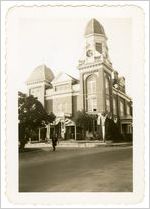Photograph of the south side of the courthouse in Sylvania, Georgia, 1947