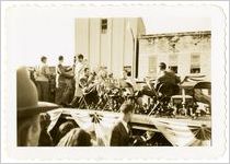 Photograph of musicians on stage, Sylvania, Georgia, 1947