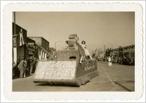 Photograph of a decorated float in a parade, Sylvania, Georgia, 1947