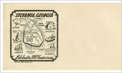 Envelope with illustration of Sylvania, Georgia