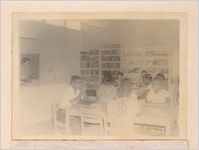 Photograph of African American students in the Sam Pippins Memorial Library, Sylvania, Georgia, 1951