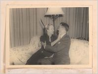 Photograph of actors embracing on a sofa, Sylvania, Georgia, 1951
