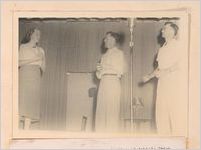Photograph of members of Sylvania's Little Theater rehearsing a play, Sylvania, Georgia, 1951