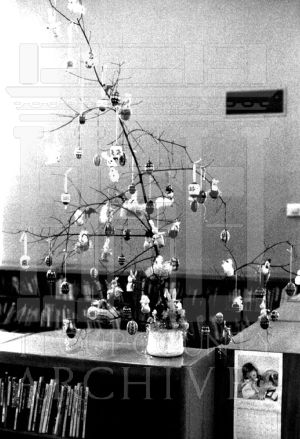 Coleman Library Easter egg tree