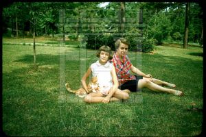 Katherine Hyde, Donna, and cat