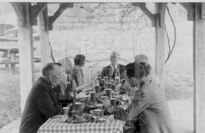 Franklin Delano Roosevelt at picnic