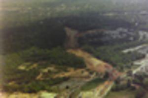 Picture of roads and trees from a sky view