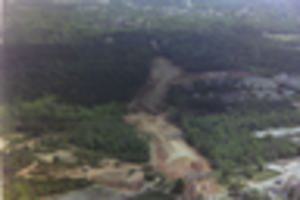 Picture of dirt road from sky view