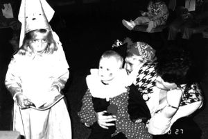 Children in Halloween costumes