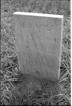 W. A. Wolf Grave, Mulberry Street Cemetery