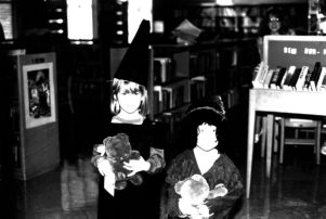 Children in costume at Coleman Library