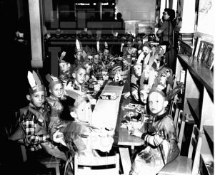 CEA Kindergarten students at Thanksgiving celebration