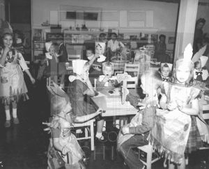 CEA Kindergarten students attending a Thanksgiving party
