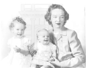 Mrs Kenneth Grace with Dell and Kenneth, Jr.