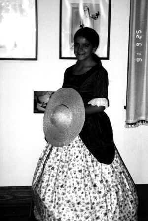 Young lady dressed in antebellum gown