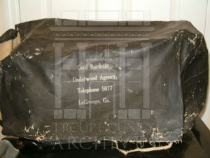 Typewriter Cover from C.B. Underwood Agency