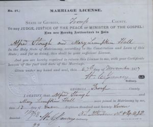 Stough, Alfred and Hall, Mary Lumpkin