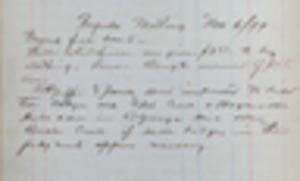 Regular Meeting Minutes - November 06, 1899