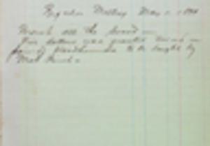 Regular Meeting Minutes - May 01, 1899
