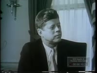 Series of WSB-TV newsfilm clips of President John F. Kennedy speaking with Ambassador to the United Nations Adlai Stevenson, then Russian Minister of Foreign Affairs Andrei Gromyko meeting with cabinet members, 1962 October
