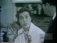 WSB-TV newsfilm clip of an unidentified reporter interviewing an unidentified female about the effects of measles on children and a new measles vaccine, 1963