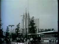 Series of WSB-TV newsfilm clips of sights and people at the World's Fair in New York, New York (1964)