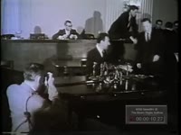 ADAM CLAYTON POWELL DEFENDS HIS CONDUCT AT CONGRESSIONAL HEARING