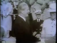 DWIGHT EISENHOWER IS GLAD TO BE IN BERMUDA AND IS PROUD OF U.S. AND GREAT BRITAIN RELATIONS (NO DATE)