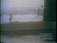 OFFICIALS BOARD NAUTILUS IN NEW YORK HARBOR
