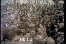 Makarios Cheered by Crowds