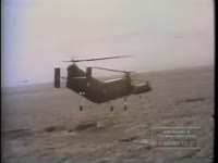HELICOPTER GUN SHIP ATTACKS CONG POSITION; GROUND TROOPS AND WOUNDED (NO DATE)