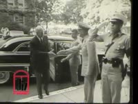 DWIGHT EISENHOWER LEAVES HOSPITAL AFTER VISITING MAMIE