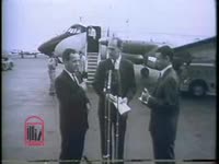 WSB-TV newsfilm clip of Assistant Attorney General Byron White speaking to reporters about the presence of federal marshals following an attack on the Freedom Riders in Montgomery, Alabama, 1961 May