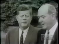 Series of WSB-TV newsfilm clips of President John F. Kennedy and Jackie Kennedy as they leave for state visit to Mexico, Washington, D.C., 1962 June 29
