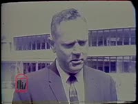 WSB-TV newsfilm clip of Orleans Parish School Board president Lloyd Rittiner and member Emile Wagner speaking about court-ordered school desegregation in New Orleans, Louisiana, 1960