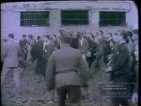 WEST BERLINERS THROWING ROCKS OVER WALL, UPSETTING AUTO, SHOOTING AT U.S. TROOPS (NO DATE)