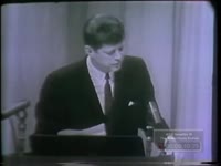 JOHN KENNEDY ON HIJACKING PRECAUTIONS; ADDRESSES HOW U.S. HOPES TO CATCH UP TO U.S.S.R. SPACE PROGRAM