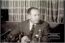 Series of WSB-TV newsfilm clips of Georgia Governor Marvin Griffin arguing that the state rather than the federal government should control the school system in Georgia, 1958 September 22