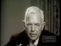 Series of WSB-TV newsfilm clips of Director of Central Intelligence John McCone being interviewed by an unidentified male about the destructive power of nuclear bombs, 1961-1963