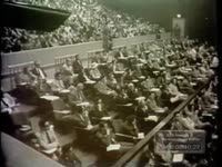 Series of WSB-TV newsfilm clips of Ambassador to United Nations Henry Cabot Lodge Jr. on the peaceful intentions of U.S. forces in Lebanon, 1958 July 15