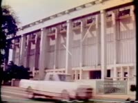 Series of WSB-TV newsfilm clips of various Atlanta landmarks, including the Atlanta Civic Center, Central City Park, and Fox Theatre