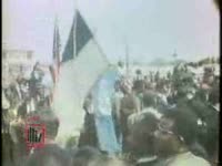 WSB-TV newsfilm clip of the funeral procession of Dr. Martin Luther King, Jr. from Ebenezer Baptist Church to Morehouse College, Atlanta, Georgia, 1968 April 9