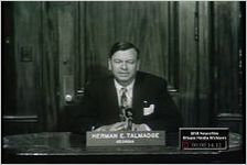 WSB-TV newsfilm clips of Georgia Governor Herman Talmadge discussing the possibility of purchasing Stone Mountain, 1949