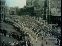 THE ROYAL FAMILY PARADES THROUGH THE STREETS OF LONDON
