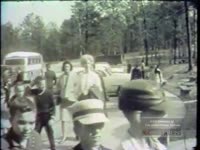 Ceremonies at Roosevelt's Warm Springs Home; Color Guards Parade; Students Attend (No Date)