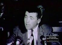 Atlanta mayor Ivan Allen at press conference, comments on Braves move to Atlanta, stadium under construction (1964).