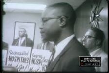 BLACKS PICKET FEDERAL OFFICE BUILDING TO PROTEST SEGREGATED HOSPITALS