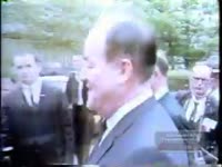Vice President of the U.S., Hubert Humphrey, arrives in Atlanta and makes speech.