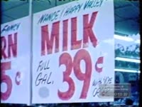 Series of WSB-TV newsfilm clips of the milk price war in Dalton, Georgia, 1967 May 12